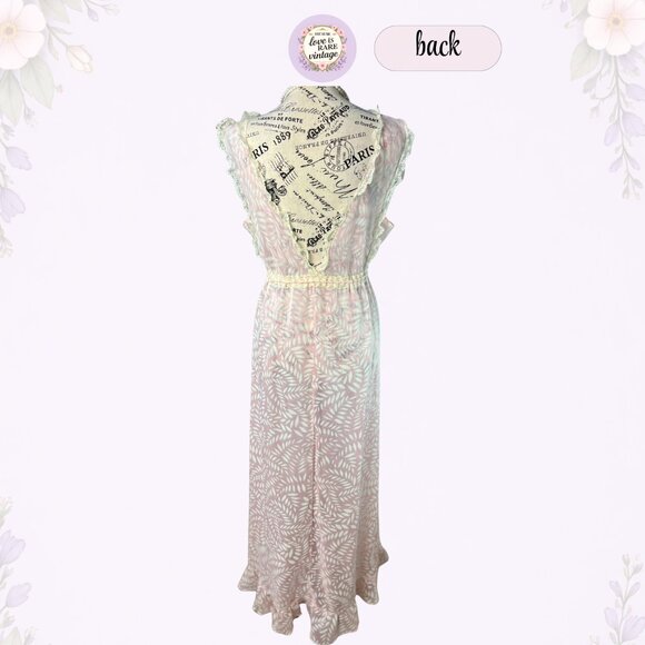 Vintage Floral Maxi Dress • 1960s Makylene Fabric • Spain • M - Picture 3 of 13